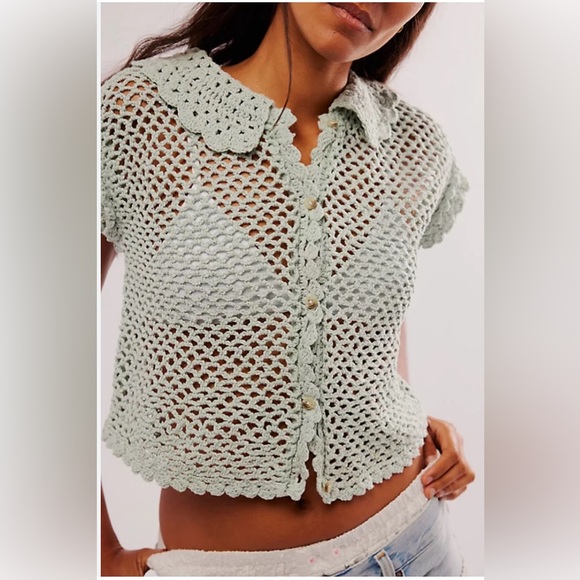 Free People Tops - Free People Lily Crochet Top NWT